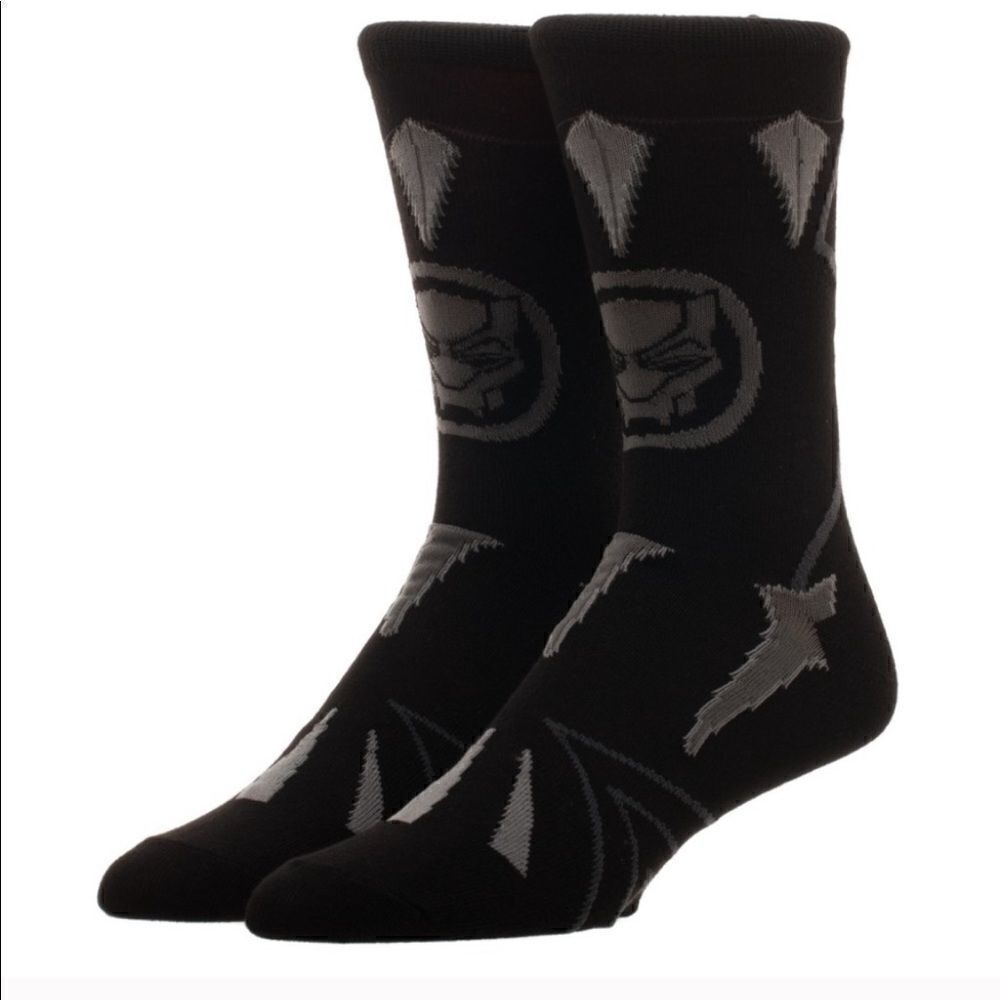 BIO WORLD Marvel Black Panther Crew Socks NWT